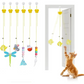 IZEYNO 6 Pack Retractable Cat Toys with Bell, Multicolor Hanging Toys for Indoor Kitten, Crinkle and Catnip