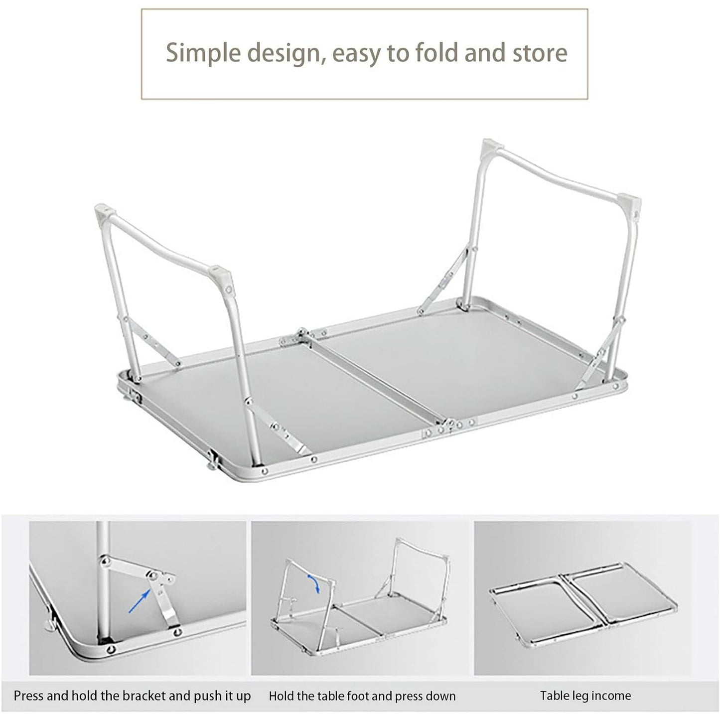 IZEYNO Portable Folding Laptop Desk, Laptop Bed Table, Breakfast Tray with Aluminum Alloy Legs