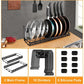 IZEYNO Pot Rack, Expandable Pan Organizer, Pot Lid Holder with 10 Adjustable Compartment for Kitchen Cabinet Cookware