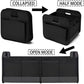 IZEYNO Car Trunk Organizer, Foldable Cargo Storage Containers, Collapsible Storage with Reinforced Handles, Removable Dividers, Large Size, Black