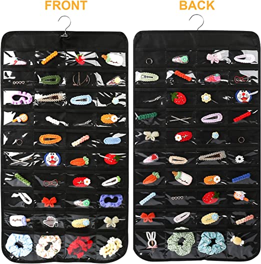 IZEYNO Hanging Jewelry Organizer, Accessories Organizer, 80 Pocket Organizer for Holding Jewelries