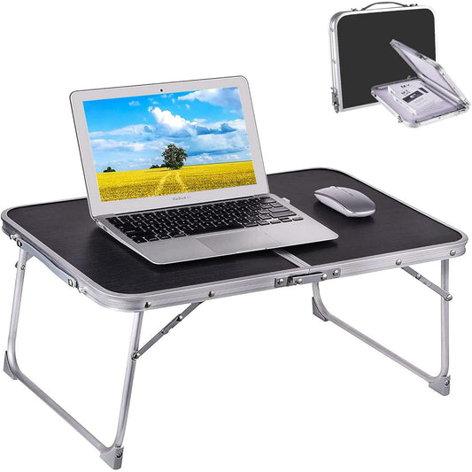 IZEYNO Portable Folding Laptop Desk, Laptop Bed Table, Breakfast Tray with Aluminum Alloy Legs