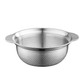 IZEYNO 1 Pack Stainless Steel Colander Bowl with Reinforced Handle, 5 Quart Micro-Perforated Strainer Basket, Large Capacity Rice Rinser, Fruit Washer