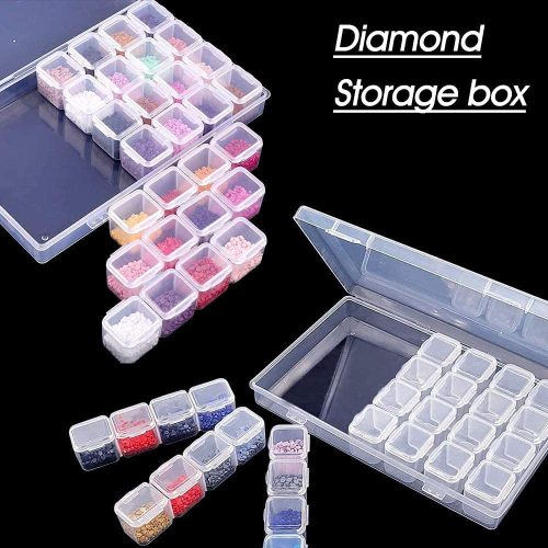 Alternative view of IZEYNO Diamond Painting Accessories, 2 Pack 28 Grids Storage Containers Case Tools Kit for Adults Kids