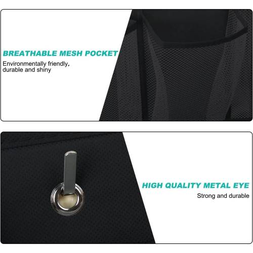 Alternative view of IZEYNO Over the Door Shoe Organizer, 28 Mesh Pockets Hanging Shoe Organizer for Closet, Black, 1 Pack