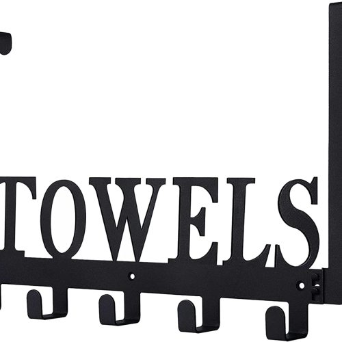 IZEYNO Over the Door Hooks, Door Mount Towel Holder, Towel Rack for Bathroom, Bedroom, Kitchen