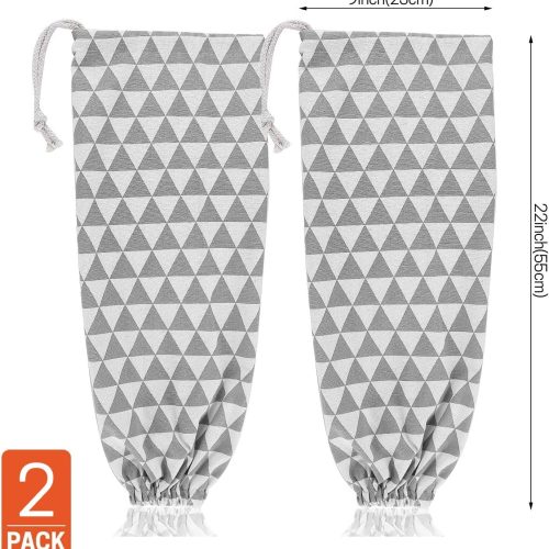 Alternative view of IZEYNO Plastic Bag Holder Set of 2, Reusable Grocery Bag Holder, Wall Mount Shopping Bags Storage Dispenser for Home Kitchen, 22x9", Triangle Gray
