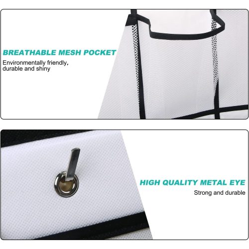 Alternative view of IZEYNO Over the Door Shoe Organizer, 28 Mesh Pockets Hanging Shoe Organizer for Closet, White, 1 Pack