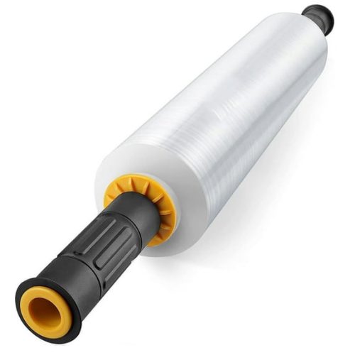 IZEYNO 15 Inch Clear Stretch Wrap Roll with Handles, 1000 Feet Heavy-Duty Shrink Wrap for Moving, Packing, and Pallet Wrapping