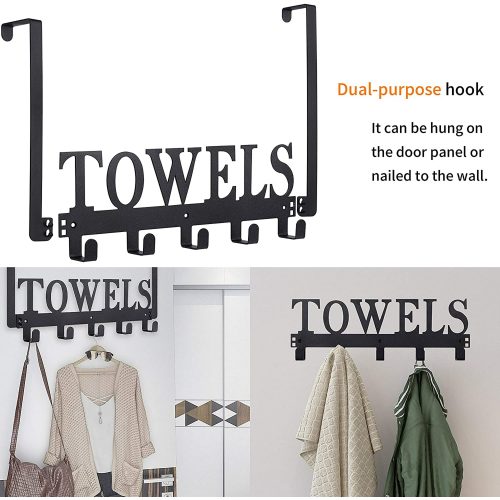 Alternative view of IZEYNO Over the Door Hooks, Door Mount Towel Holder, Towel Rack for Bathroom, Bedroom, Kitchen