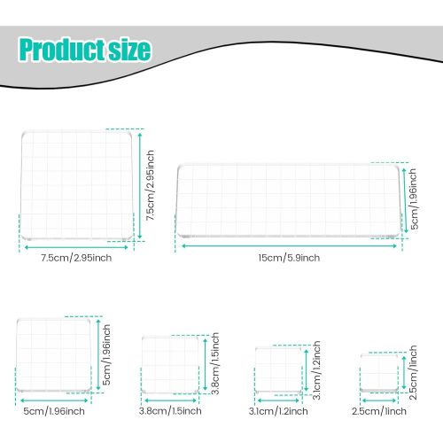 Alternative view of IZEYNO 6 Pieces Acrylic Stamp Block, Clear Stamping Tools Set with Grid Lines for Scrapbooking Crafts Card Making, Assorted Sizes